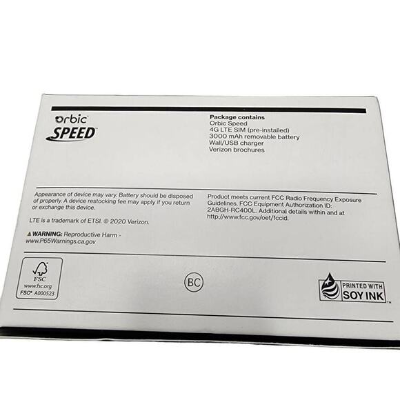 Verizon Wifi Accessories, 2020 Edition Orbic Speed 4G LTE Mobile Hotspot - Picture 5 of 6